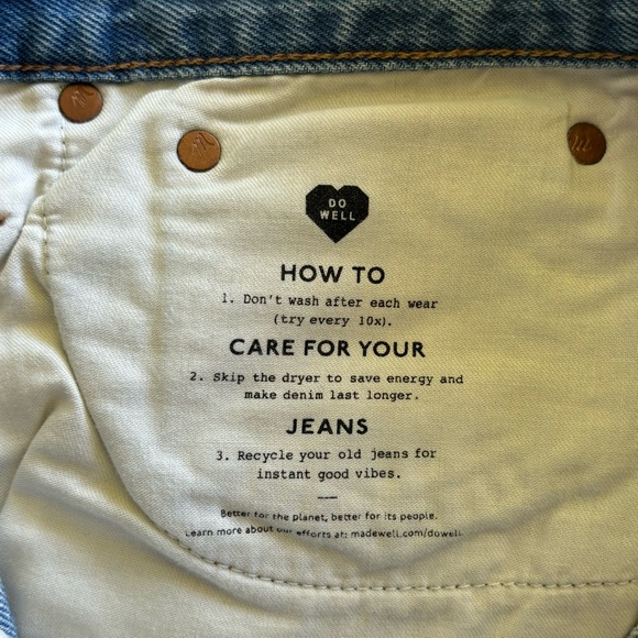 NWOT Madewell Relaxed Ripped Denim Shorts Homecrest Wash Blue Size 28 - Picture 8 of 9